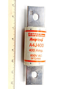 Mersen Ferraz-Shawmut A4J400 Class J Blade Fuse, 400A, Fast-Acting, 600VAC 300VDC, Amp-Trap®