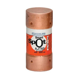 Mersen AJT60 SmartSpot® Fuse, 60A, Class J, Time-delay, 600VAC 400VDC, Ferrule, Amp-Trap 2000®