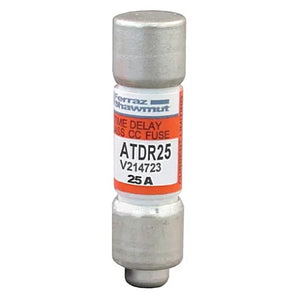 Mersen ATDR25 Fuse, 25A, Class CC, Time-Delay, 600VAC 300VDC, Ferrule, Amp-Trap 2000®
