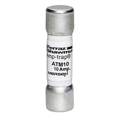Mersen ATM10 Midget Fuse, 10A, Fast-Acting 600VAC 600VDC, Ferrule, Amp-Trap®