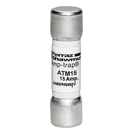Mersen ATM15 Midget Fuse, 15A, Fast-Acting 600VAC 600VDC, Ferrule, Amp-Trap®