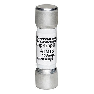 Mersen ATM15 Midget Fuse, 15A, Fast-Acting 600VAC 600VDC, Ferrule, Amp-Trap®