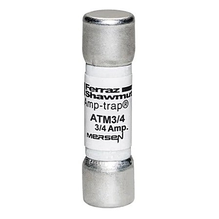Mersen ATM3/4 Midget Fuse, 0.75A, Fast-Acting 600VAC 600VDC, Ferrule, Amp-Trap®