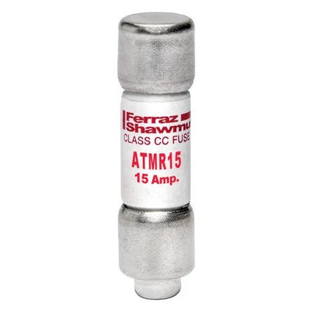 Mersen ATMR15 Fuse, 15A, Class CC, Fast-Acting, 600VAC 600VDC Ferrule Amp-Trap®