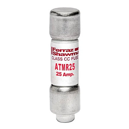 Mersen ATMR25 Fuse, 10 Pack, 25A, Class CC, Fast-Acting, 600VAC 600VDC Ferrule Amp-Trap®