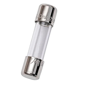 Mersen GGM1 Miniature Glass Fuse, 5-Pack, 1A, Time-Delay, 250VAC, Size 5x20mm, Ferrule