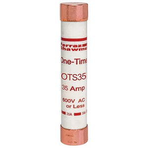 Mersen OTS35 Fuse, 35A, Class K5, Fast-Acting 600VAC 300VDC Ferrule Amp-Trap®