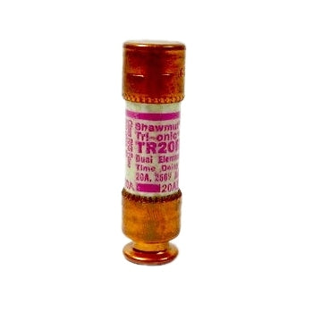 Ferraz-Shawmut/Mersen TR20R Tri-Onic Time-Delay Fuse, 250VAC, 20A, 9/16 Dia x 2in Length