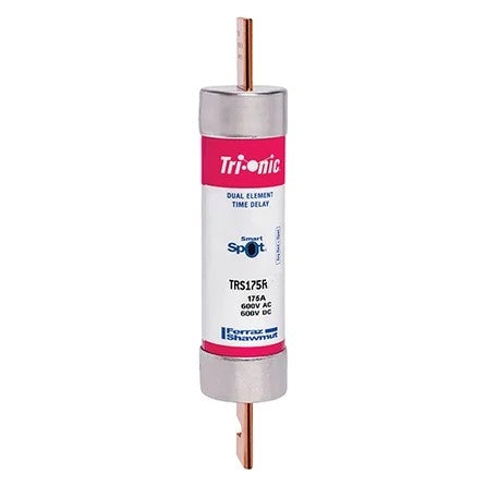 Mersen TRS175RID Fuse, 175A, Class RK5, Time-Delay, 600VAC 600VDC, Blade, Indicating Smart-Spot®, Tri-Onic®