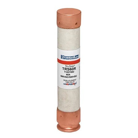 Mersen TRS60R Fuse, 60A, Class RK5, Time-Delay, 600VAC 300VDC, Blade, Tri-Onic®