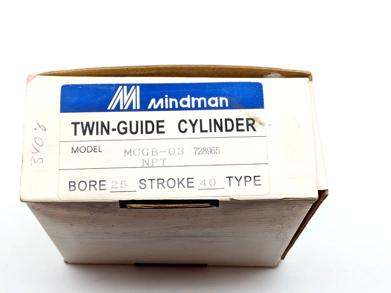 Mindman MCGB-03-25-40 Twin Guide Pneumatic Cylinder 25mm Bore 40mm Stroke