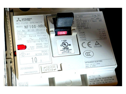 Mitsubishi NF100-HRU3P10AY New Genuine Original Molded Case Circuit Breaker (NF100-HRU3010)