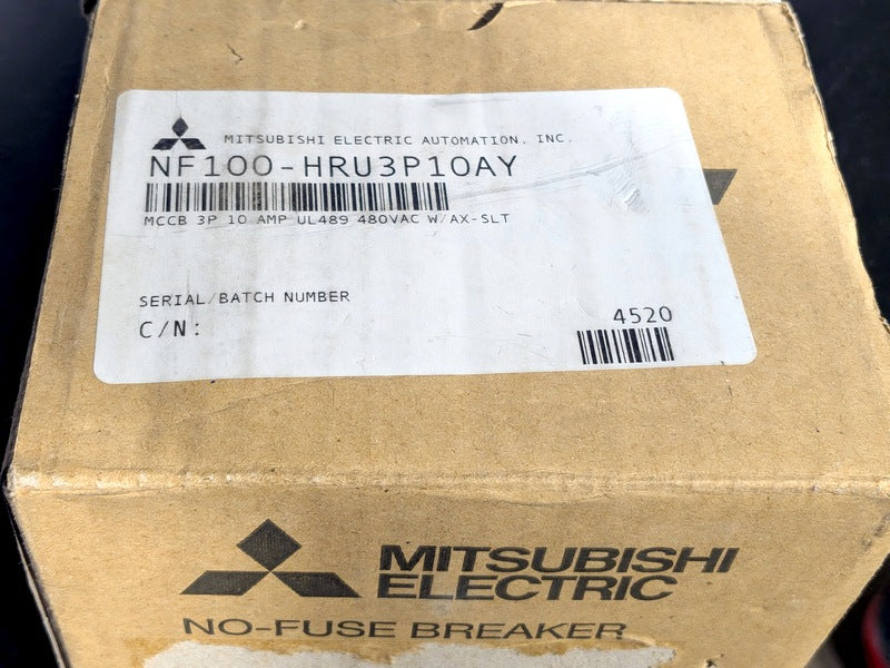 Mitsubishi NF100-HRU3P10AY New Genuine Original Molded Case Circuit Breaker (NF100-HRU3010)
