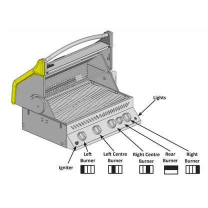 Napoleon N715-0091 New Genuine Original Lid Trim, Left Side, Chrome Casting for PRO 450/500/600 Grills