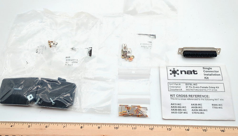 NAT D37SL-IKC New Genuine Original 37-pin D-min Female Crimp Kit