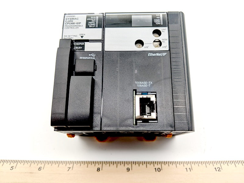Omron CJ2H‑CPU66‑EIP CJ2H PLC CPU Module with Built‑In EtherNet/IP, 150K Steps, 352K Words Memory, USB/RS‑232 (CJ2HCPU66EIP)