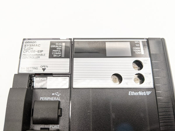 Omron CJ2H‑CPU66‑EIP CJ2H PLC CPU Module with Built‑In EtherNet/IP, 150K Steps, 352K Words Memory, USB/RS‑232 (CJ2HCPU66EIP)