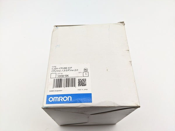 Omron CJ2H‑CPU66‑EIP CJ2H PLC CPU Module with Built‑In EtherNet/IP, 150K Steps, 352K Words Memory, USB/RS‑232 (CJ2HCPU66EIP)