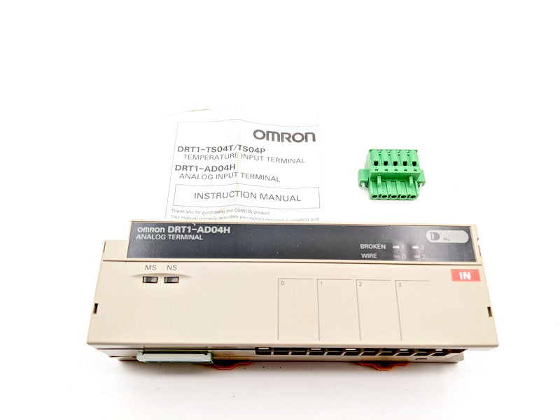 Omron DRT1-AD04H New Genuine Original DeviceNet Analog Input Terminal, 4-Channel, 24VDC
