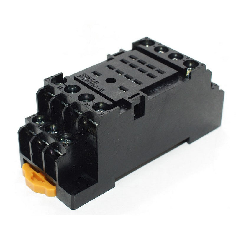 Omron PYF14A-E New Genuine Original Relay Socket, 14 Pin, Front Connection, DIN Rail, PY Series