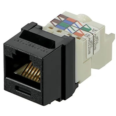 Panduit NK6TMBL, 10-Pack, New Genuine Original UTP RJ45 Cat 6 Keystone Jack Module, Black