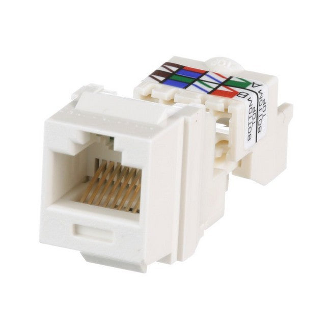 Panduit NK6TMIW, Box of 10, UTP RJ45 Cat 6 Keystone Jack Module, Off White