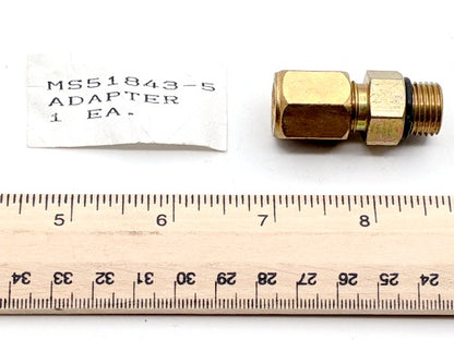 Parker 6 F5BU-S MS51843-5 New Genuine Original Hydraulic Tube to Boss Adapter