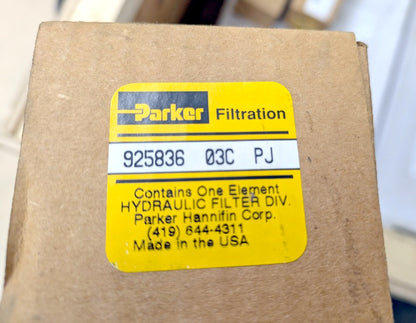 Parker 925836 03C Genuine Original OEM Hydraulic Pressure Line Filter