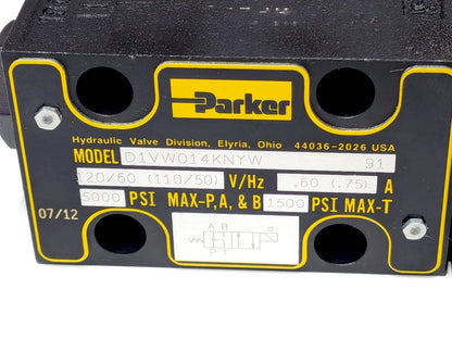Parker D1VW014KNYW New Genuine Original Directional Control Valve