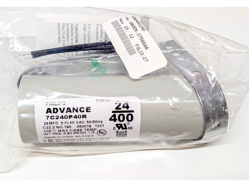 Philips Advance 7C240P40R New Genuine Original 24uF 400VAC Metal Halide Ballast Capacitor