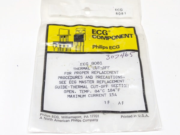 Philips ECG 8081 New Genuine Original Thermal Cut-Off / Thermal Fuse