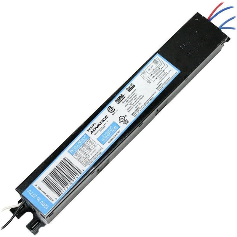Philips Advance ICN-3P32-N Electronic Ballast, T8 Lamps, 120/277V Lighting, 1-Pack, Black (ICN3P32N)