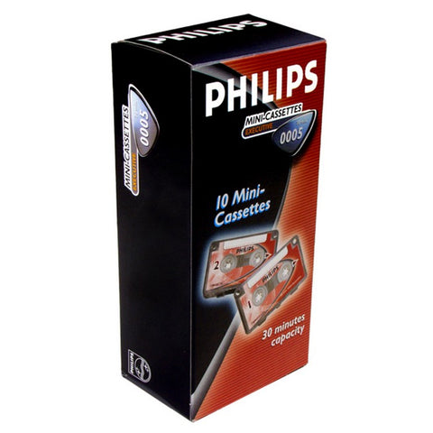 Philips LFH0005/60 Dictation Mini Cassette, 10-Pack (LFH000560)