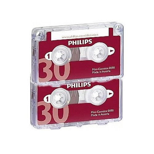 Philips LFH0005/62 New Genuine Original Dictation Mini Cassette, 2-Pack