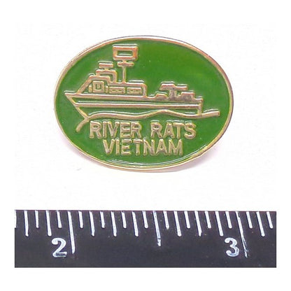 River Rats Vietnam Military Lapel Enamel Pin Clutch Back