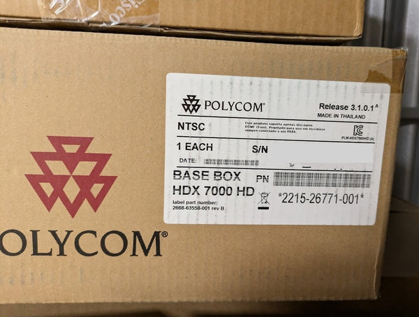 Polycom HDX 7000 HD Base Box, New (PLM-HDX7000HD, 2215-26771-001)