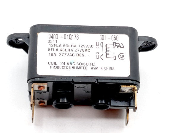 Products Unlimited 601-050 New Genuine Original Blower Slave Relay 24VAC (9400-01Q178)