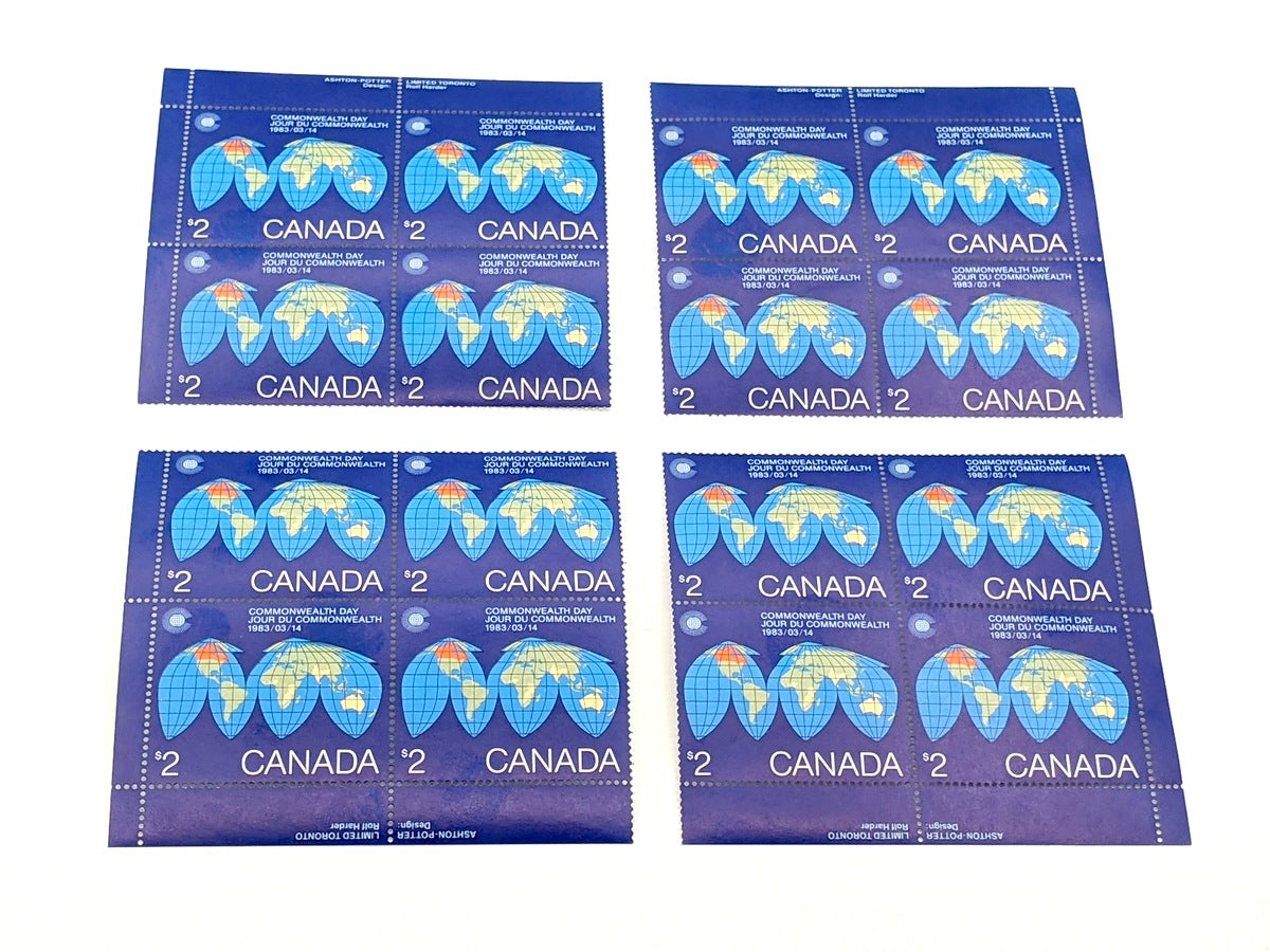 Canada #977 Postage Stamp, all 4 Corner Blocks, UL UR LL LR, VF, MNH