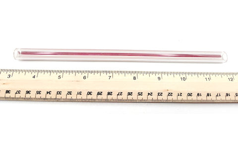 Pyrex Redline Tubular Sight Glass – 12 mm OD × 8 mm ID × 222 mm Length