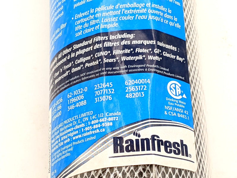 Rainfresh CF2 New Genuine Original 2-Pack Carbon Water Filter Cartridge