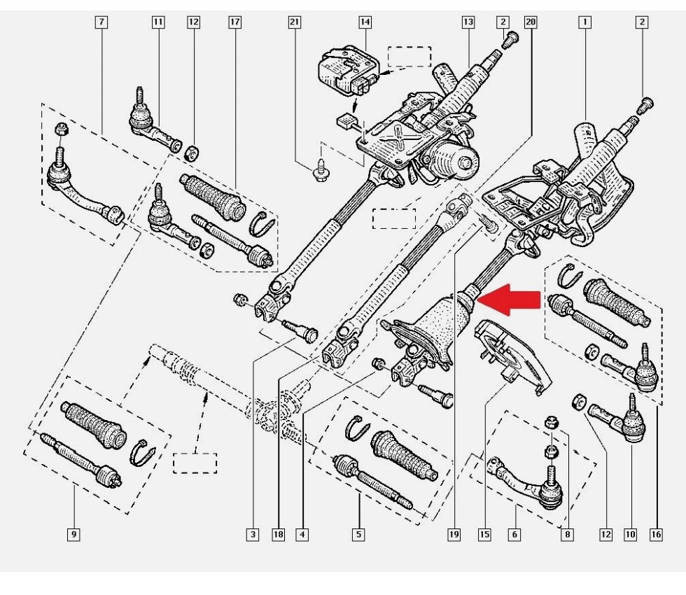 Renault 77 01 477 836 New Genuine Original Lower Steering Column Shaft Joint