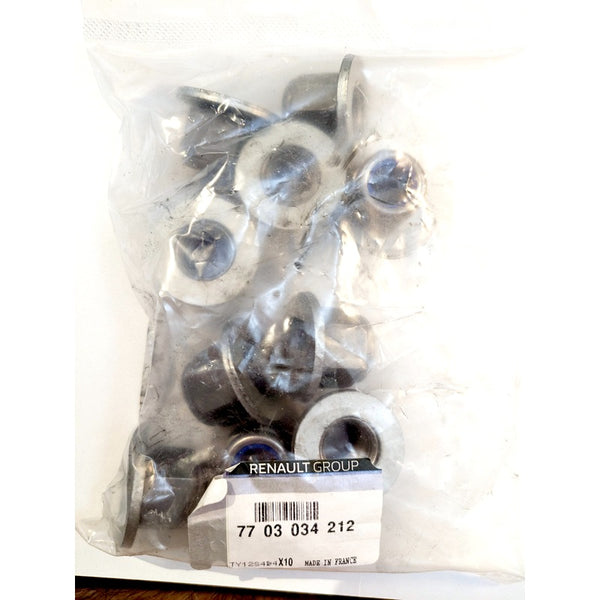 Renault 77 03 034 212 Genuine Original OEM Nut, With Washer, M14x150, 10-Pack, New (7703034212)