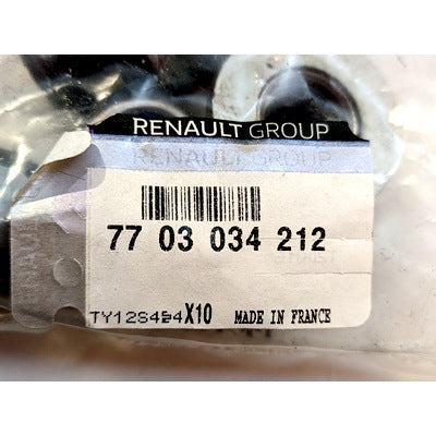 Renault 77 03 034 212 Genuine Original OEM Nut, With Washer, M14x150, 10-Pack, New (7703034212)