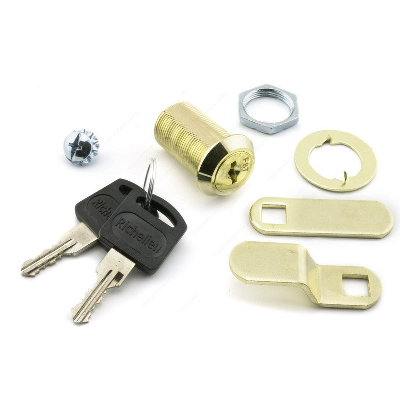 Richelieu BP140100130 Cam Lock for Panel Thickness up to 23 mm, Brass finish (140100130)