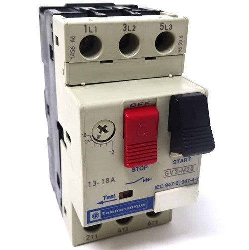 Schneider Electric Telemecanique GV2-M20 Manual Motor Starter & Protector, Used