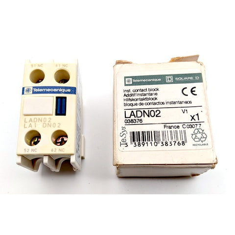 Schneider Electric Telemecanique LADN02 New Genuine Original TeSys Auxiliary Contact Block, White