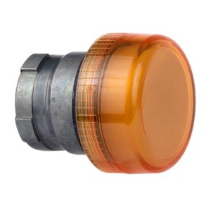 Schneider Telemecanique ZB2-BV05 Pilot Light Head, Round, 22mm, Amber Plain Lens