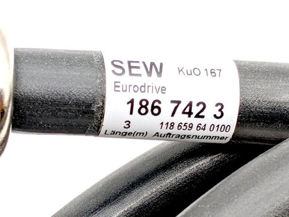 SEW Eurodrive 186 742 3 New Genuine Original Hybrid Servo Cable Assembly, 3m (9' 10")
