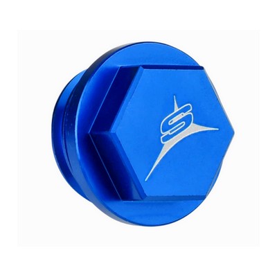 Sherco 6527 New Genuine Original Oil Plug, Blue Anodized