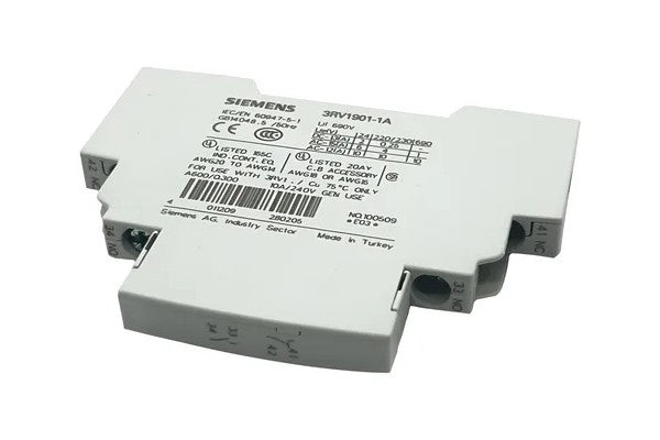 Siemens 3RV1901-1A, 2-Pack, New Genuine Original Auxiliary Contact Block